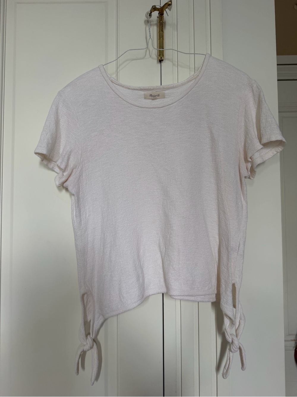 Madewell white Tie-Hem Tee